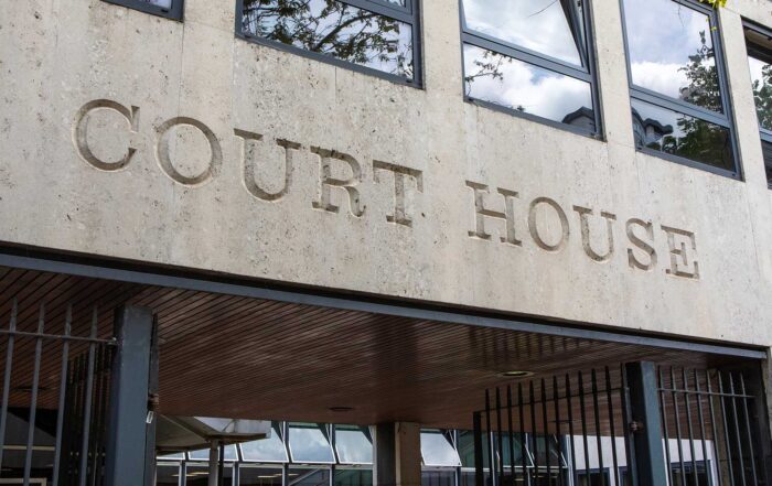 omnibus hearing, view of a court house from the exterior